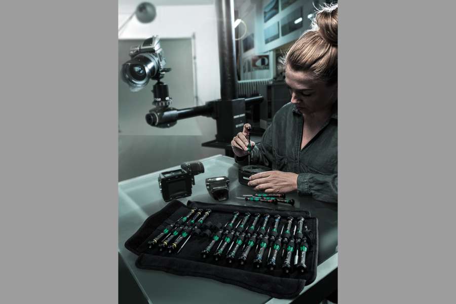 Mit den farbigen Ringen lassen sich die Schraubendreher leichter zuordnen. Foto: Wera Werkzeuge GmbH.