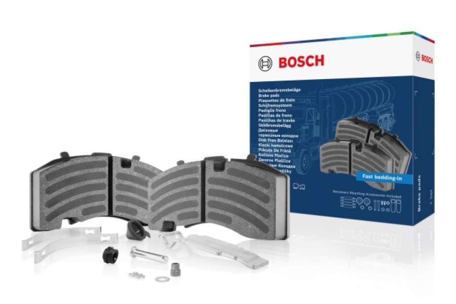 Bosch erweitert sein Nutzfahrzeugprogramm um neue Scheibenbremsbeläge und will damit bis Ende 2026 rund 90 Prozent des europäischen Nutzfahrzeugbestands abdecken. | Bild: Bosch