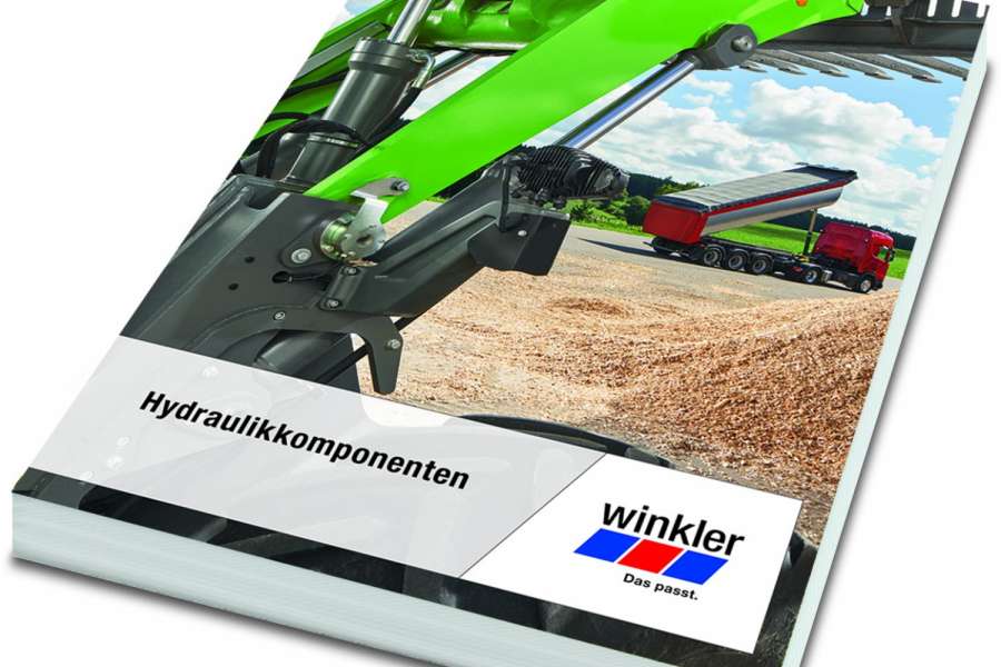 3.500 Artikel auf über 700 Seiten, ergänzt um zahlreiche Praxistipps: Der neue Winkler-Katalog zu Hydraulikprodukten. Bild: Winkler.