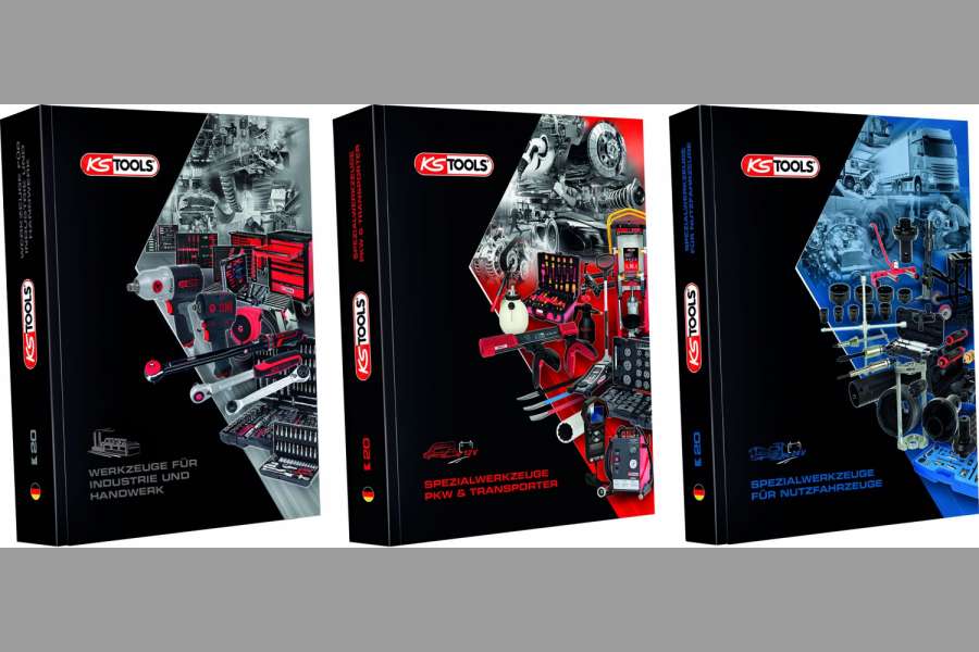 Spezialwerkzeuge sind in zwei neuen Katalogen für den Nfz-, Pkw- und Transporter-Bereich zu finden, Standard-Werkzeuge hingegen im überarbeiteten Handwerkzeug-Katalog. (Foto: KS Tools)