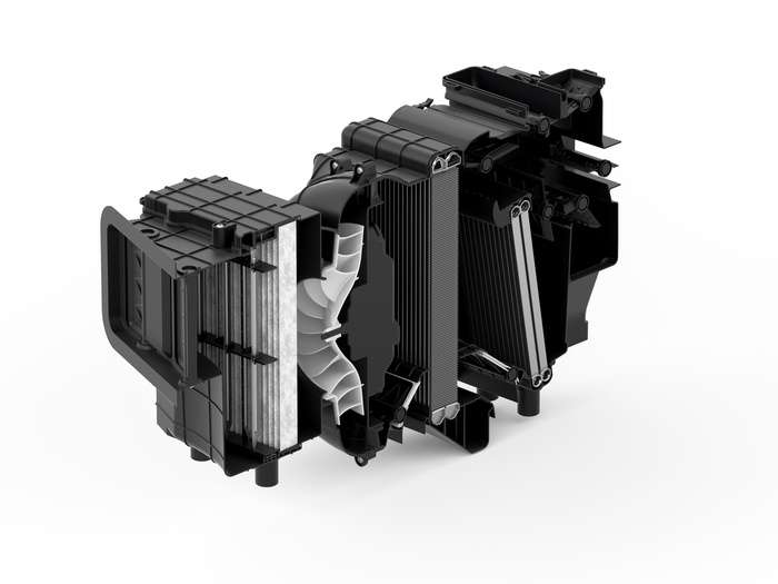 Das Wärmerückgewinnungssystem „HeatX Range+“ von Mahle soll den Energiebedarf für die Innenraumheizung um bis zu 20 Prozent senken. | Bild: Mahle