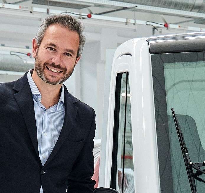 Alexander Brilis, Geschäftsführer von Sevic Systems. "Spätestens mit dem Verbot von Verbrennern ab 2030 wird die Lage auf der letzten Meile weitere Möglichkeiten für unsere intelligenten Fahrzeuge schaffen." | Bild: G.A.S.