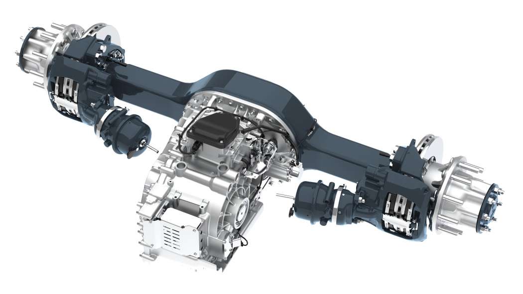 Die eGen Power 100S verfügt über einen Hochleistungselektromotor und ein Mehrganggetriebe und ersetzt den traditionellen Antriebsstrang. | Foto: Allison Transmission.