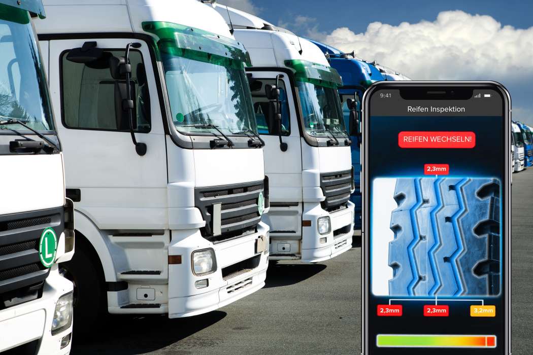 Die Fahrersicherheit steigern, die Fahrzeuginspektion senken soll der neue Reifenprofilscanner für Nutzfahrzeuge. | Bild: Anyline.