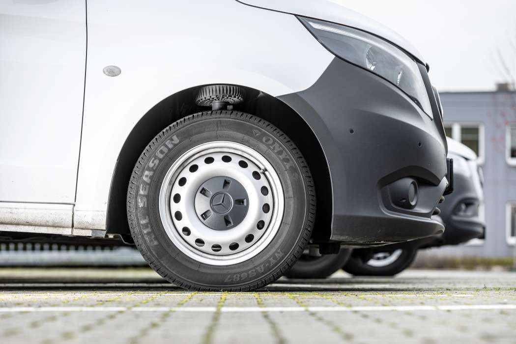 Der All-Season-Reifen von Onyx NY-AS 687 wurde am Mercedes Vito getestet. | Bild: Bohnenkamp. 