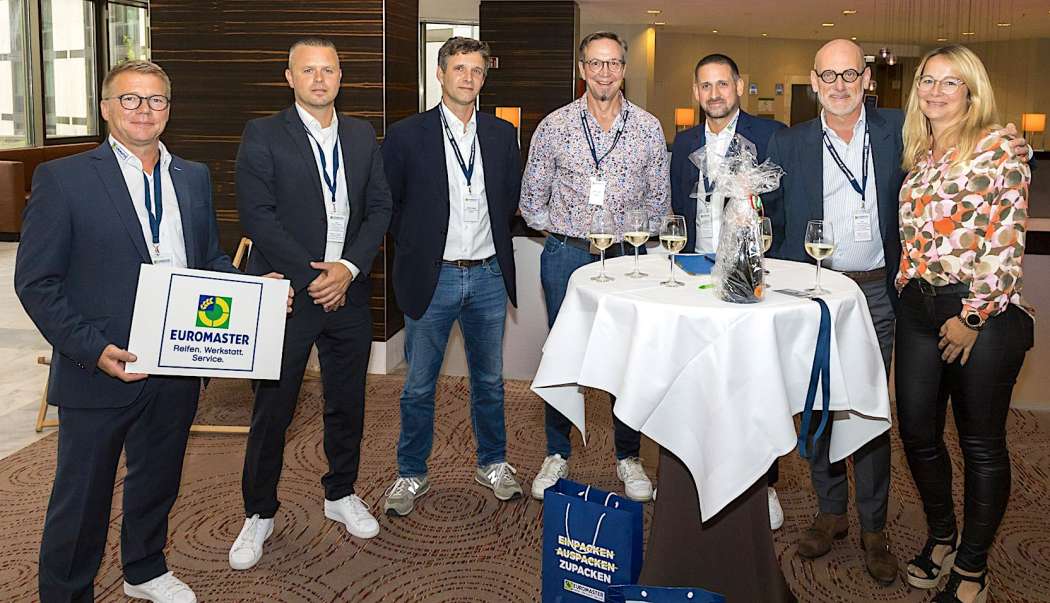 (v.l.n.r.) Bernd Franzen (Euromaster Franchise Business Consultant), Sebastian Achrainer (Euromaster Franchise Operations Manager), Andrej Seidel (Geschäftsführer BB die Autowerkstatt, Raubach), Peter Lüdorf (Geschäftsführer Gummi Berger Hans Berger GmbH &amp;amp; Co KG), Markus Popp (Euromaster Franchise Direktor Deutschland und Österreich), Peter Keuth (Geschäftsführer Euromaster Immobilien GmbH), Melanie Lüdorf (Prokuristin, Gummi Berger Hans Berger GmbH &amp;amp; Co KG) | Bild: Euromaster
