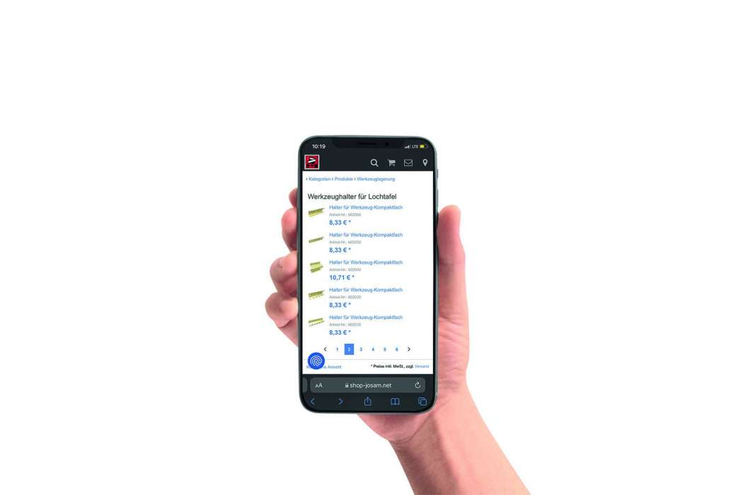 Mit dem Onlineshop soll die Bestellung von Nfz-Werkzeug und Zubehör einfacher werden. Das Angebot, so Josam, wird kontinuierlich ausgebaut. | Bild: Josam.