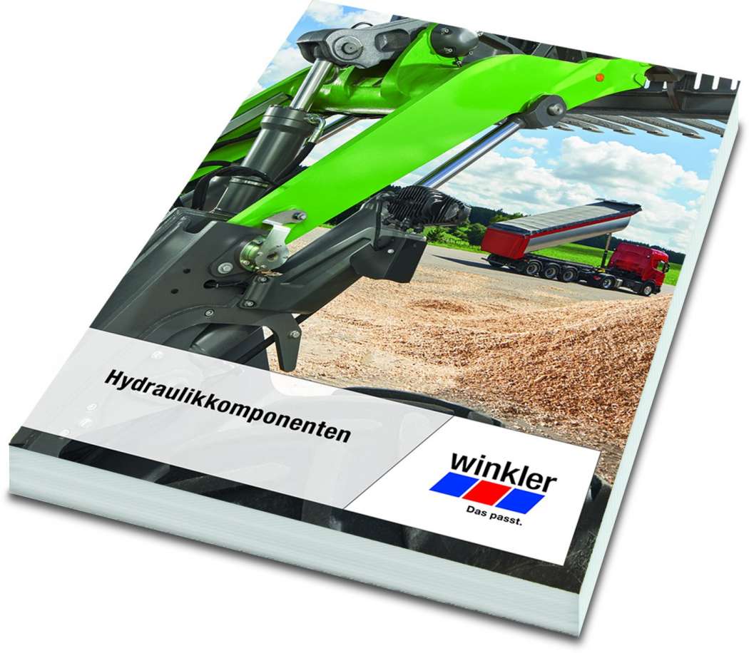 3.500 Artikel auf über 700 Seiten, ergänzt um zahlreiche Praxistipps: Der neue Winkler-Katalog zu Hydraulikprodukten. Bild: Winkler.