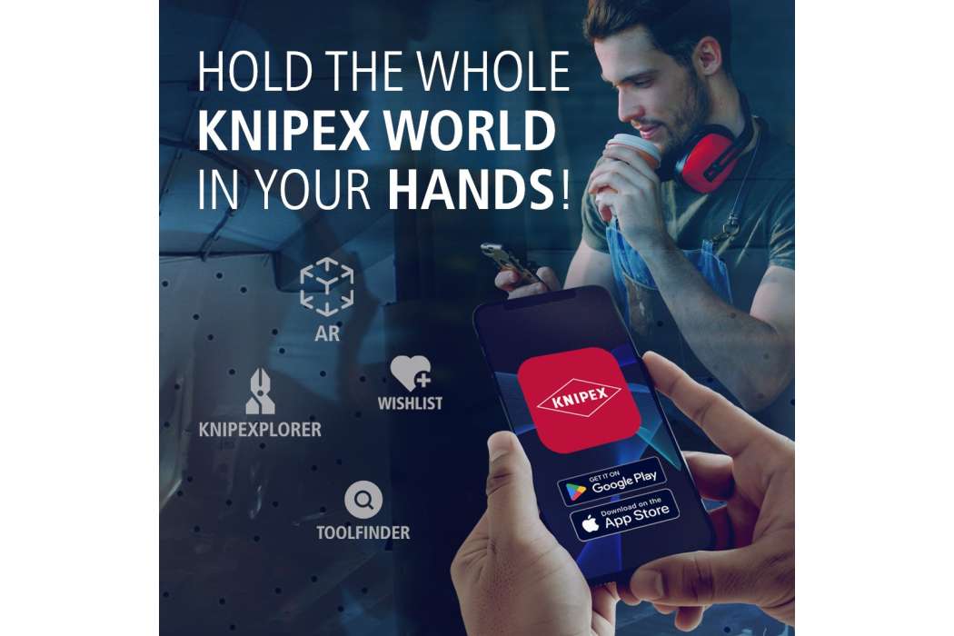 Ab sofort ist die neue App von Knipex in den Apple- und Google Play-Stores verfügbar. | Bild: Knipex.