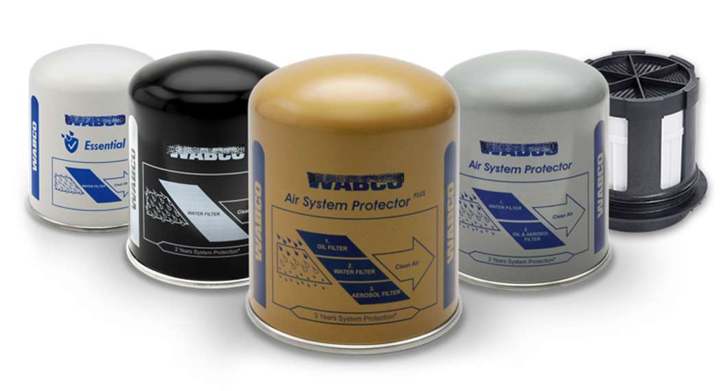 Wabco Air System Protector-Kartuschen trocknen nicht nur die Luft, sondern scheiden auch Öle und Aerosole ab. Foto: ZF.