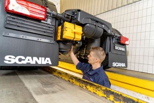Das Werkstattnetz von Scania Deutschland Österreich bleibt auch in der aktuellen COVID-19-Situation offen und bietet Kunden in vollem Umfang Werkstatt- und Serviceleistungen an. (Foto: Scania)