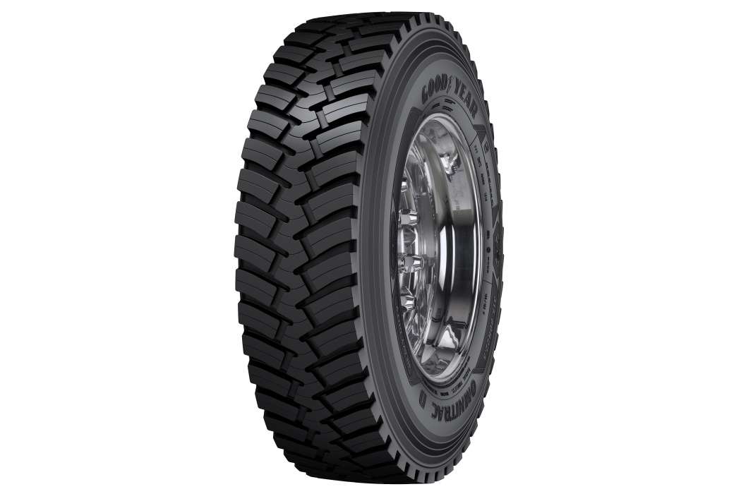 Deutlich sichtbare Lamellen am Antriebsreifen Omnitrack D HD (315/80R22.5) | Abb.: Goodyear